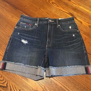 Tommy Jeans Distressed Denim Shorts Size 4 / 27 Waist